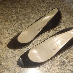 Garolini Women's Black High Heel Peep-Toe Pumps Size 8N (191)